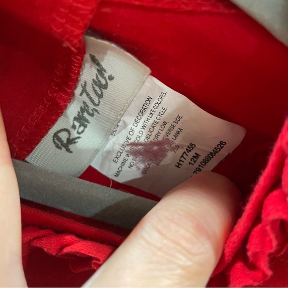 Christmas Rare Too! girls toddler Rain deer reindeer Holiday Top size 12 months - Picture 3 of 5